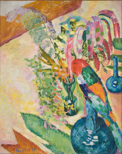 Reproduction du tableau « Nature morte au perroquet - Robert Delaunay » par Alpha Reproduction en peinture à l’huile