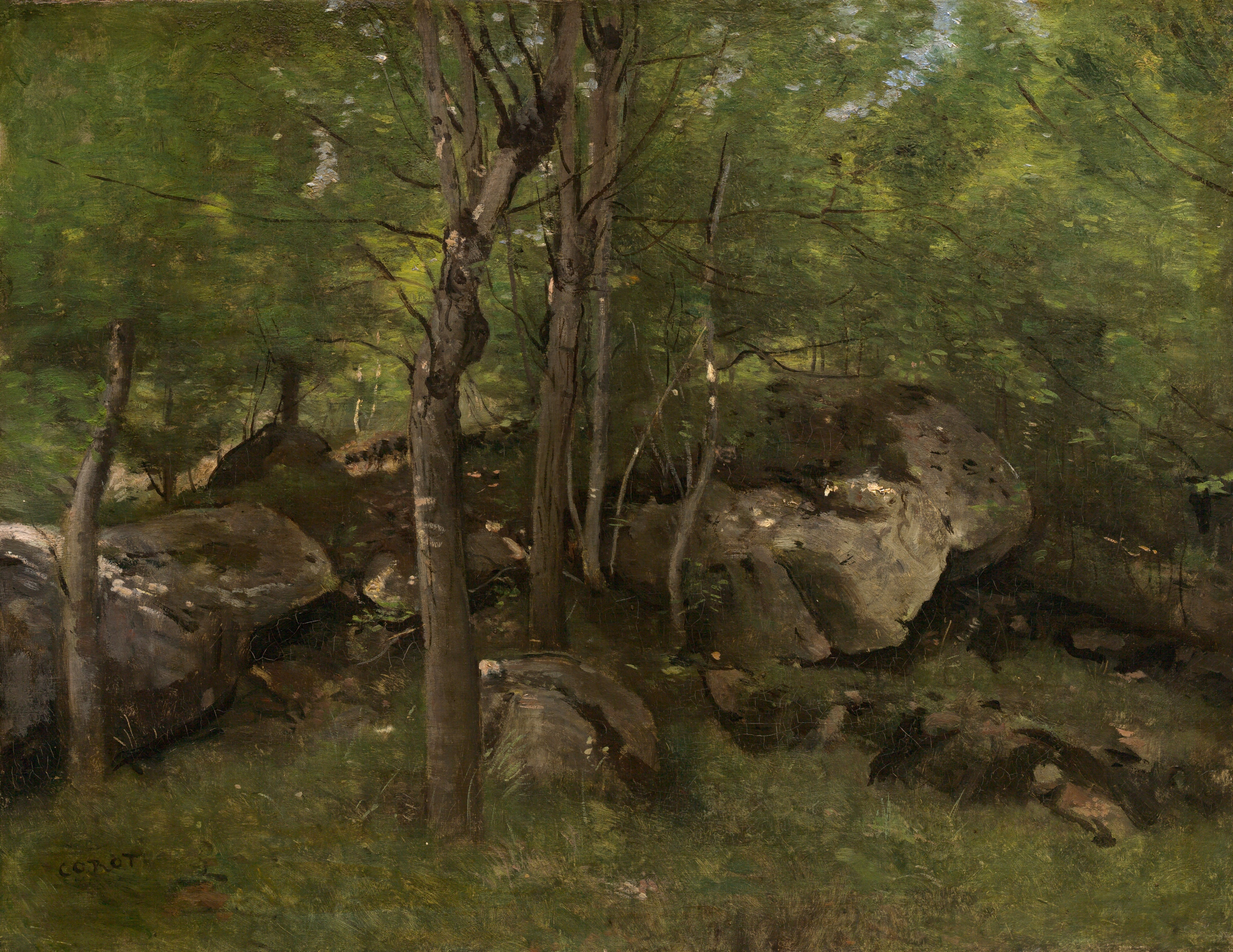Rochers de la forêt de Fontainebleau - Jean-Baptiste Camille Corot