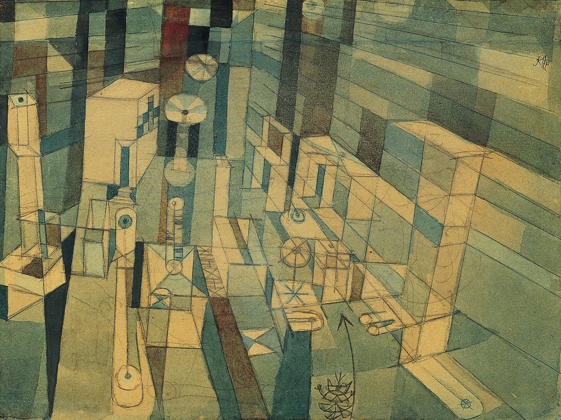 Room Perspective Red-Green — Paul Klee