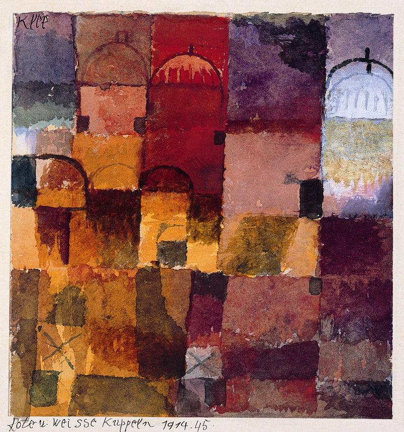 Coupoles rouges et blanches - Paul Klee