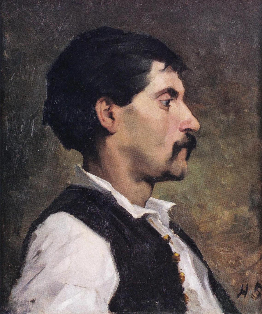 Miehen muotokuva (1880) - Helene Schjerfbeck