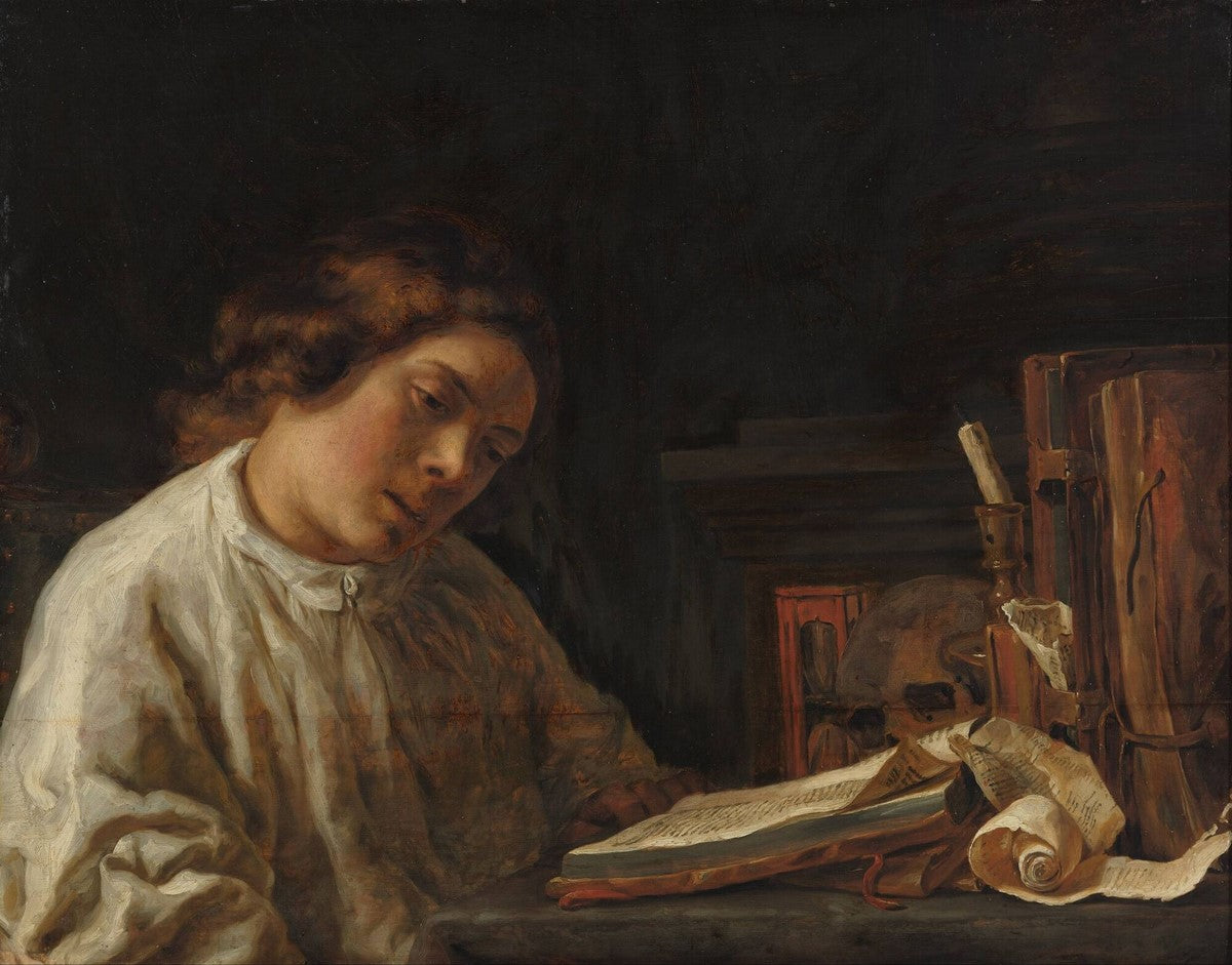 Autoportrait avec une nature morte vanité - Samuel van Hoogstraten