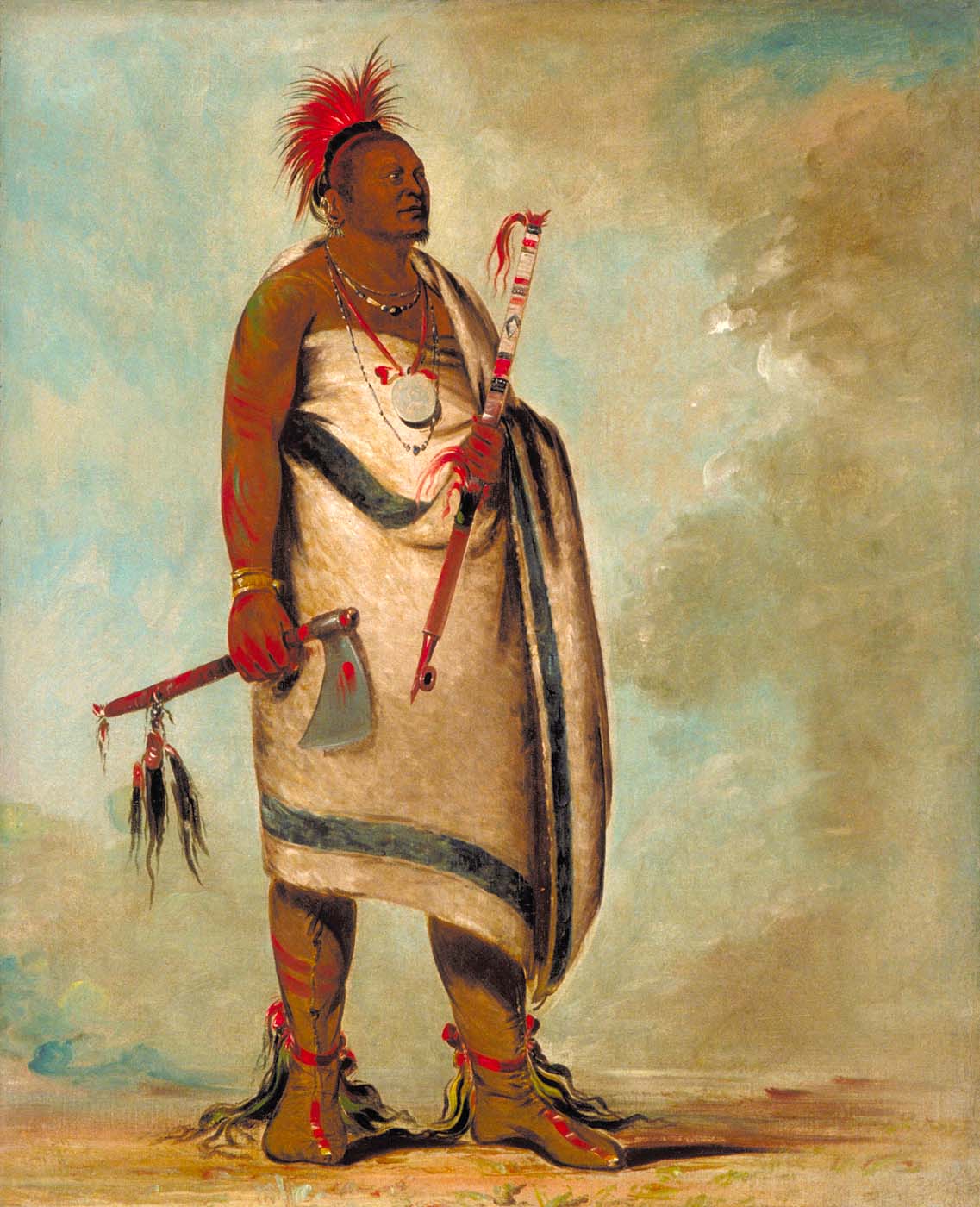 Tchong-tas-sáb-bee, Chien noir, deuxième chef - George Catlin