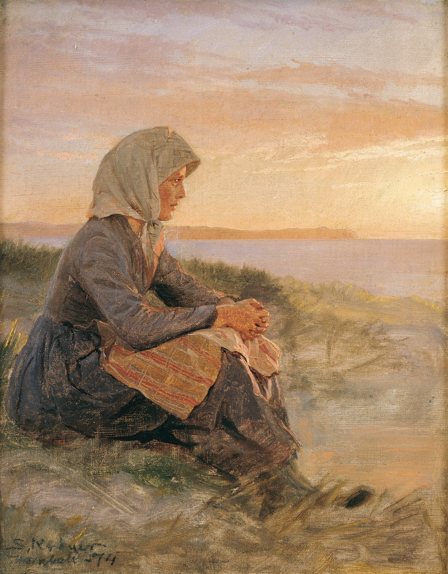 เด็กสาวชาวประมงนั่งอยู่, Hornbæk - Peder Severin Krøyer