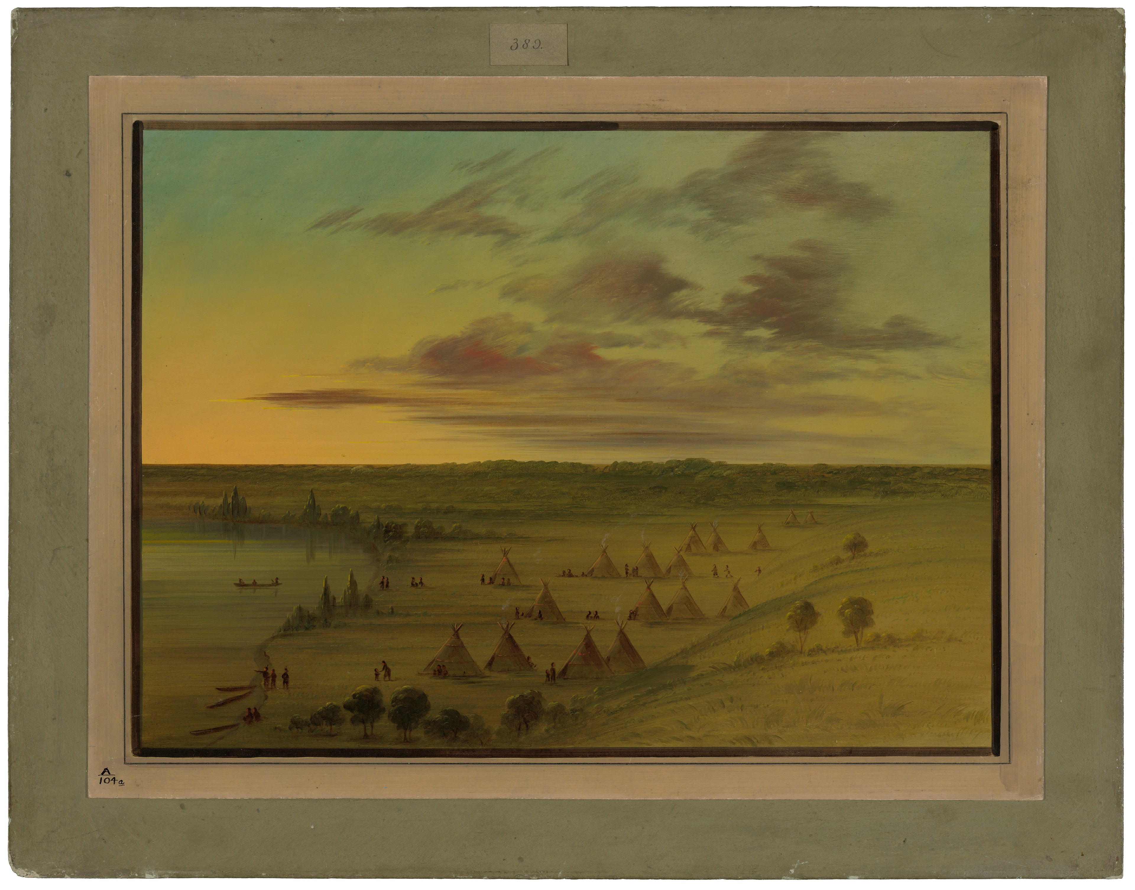 Sioux Village - Lac du Cygne - George Catlin