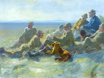 นักล่าสัตว์ที่ Skagen. การศึกษา - Peder Severin Krøyer