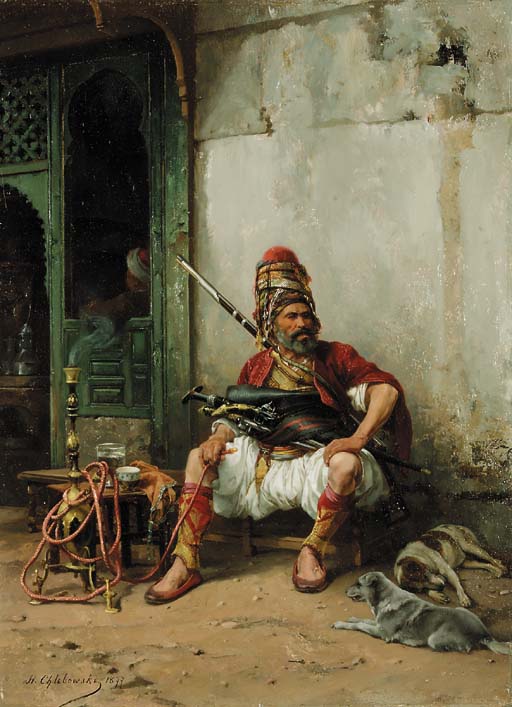 Le Fumeur de narguilé - Stanisław Chlebowski