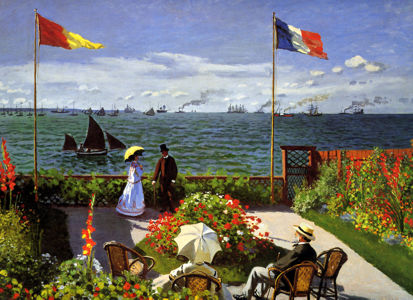 🌊 ระเบียงที่ Sainte-Adresse – Claude Monet (1867)