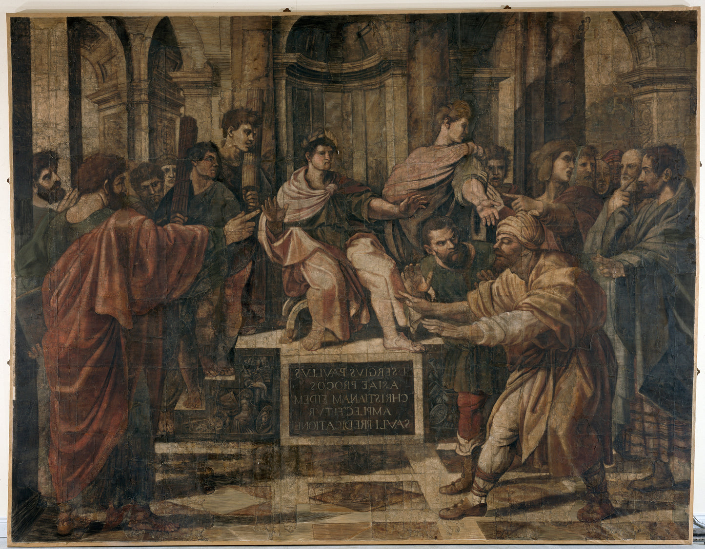 Reproduction du tableau « L'aveuglement d'Elymas - Raphaël Sanzio » par Alpha Reproduction en peinture à l’huile