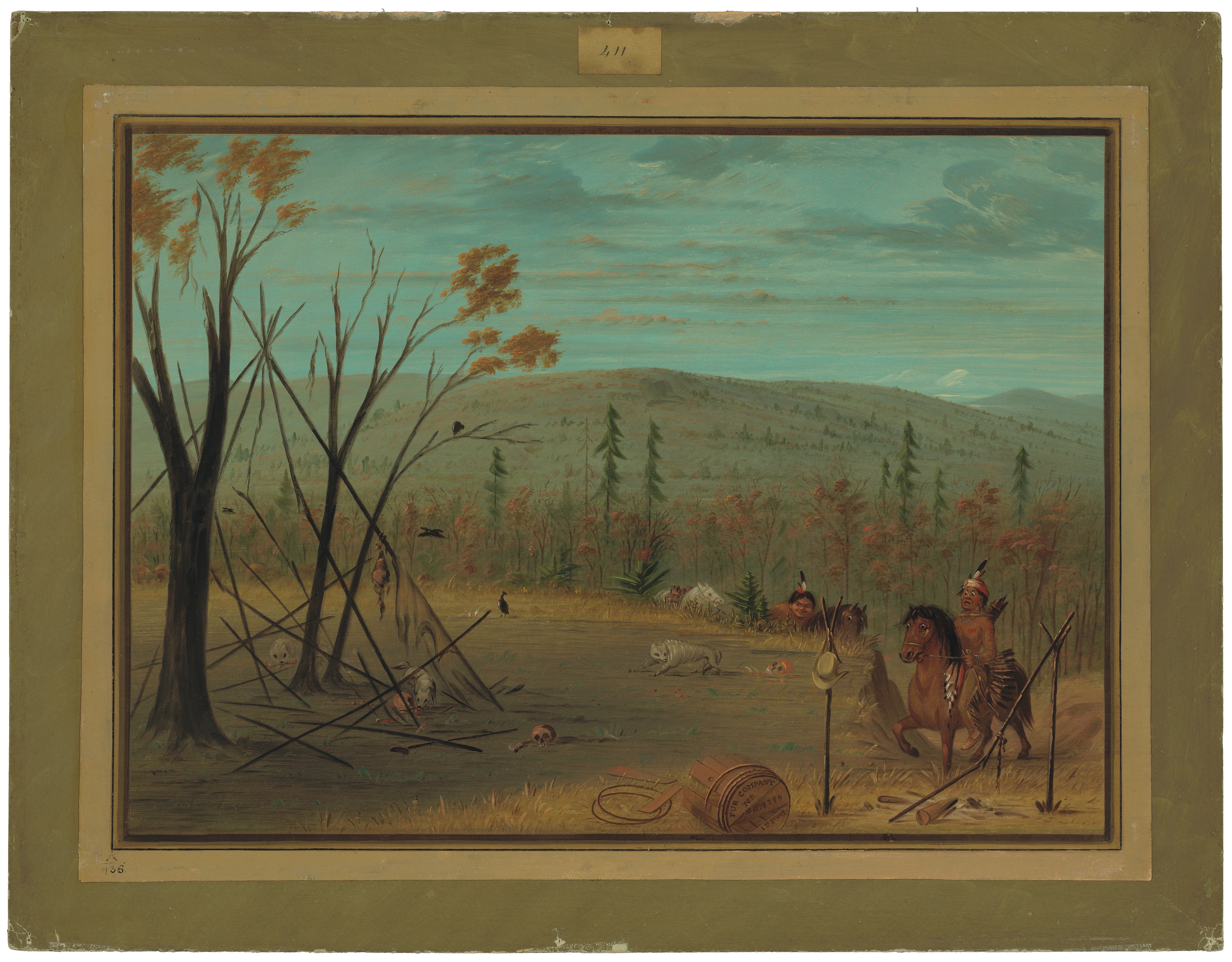 Les frères Cheyenne reviennent de leur chasse d'automne - George Catlin