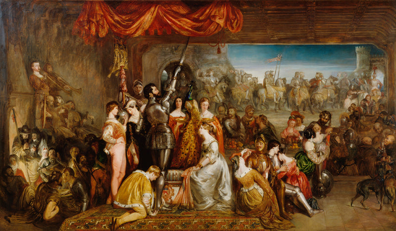 Le Vœu chevaleresque des dames et le paon - Daniel Maclise