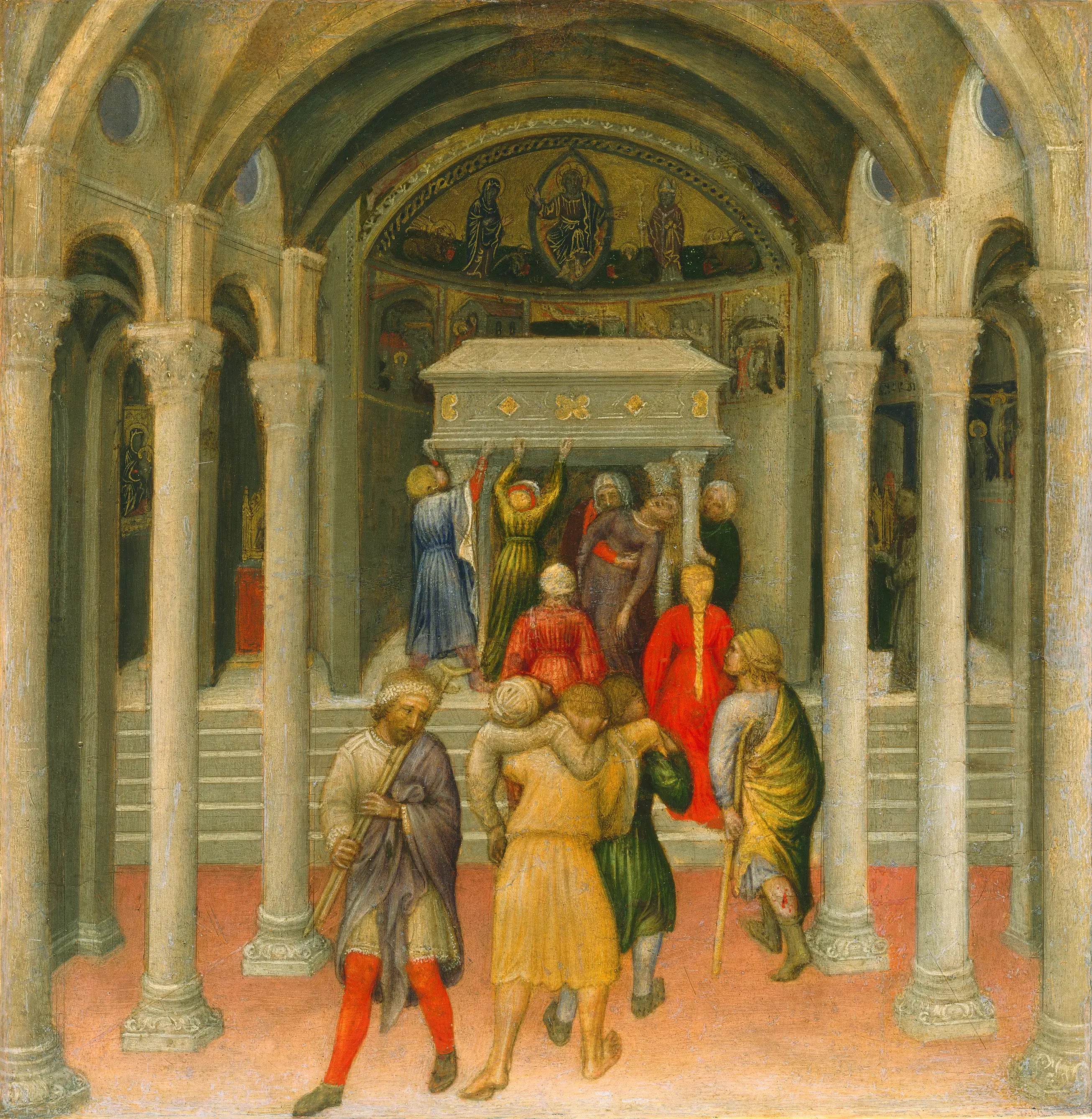 Les infirmes et les malades guéris au tombeau de Saint Nicolas - Gentile da Fabriano - Alpha Reproduction