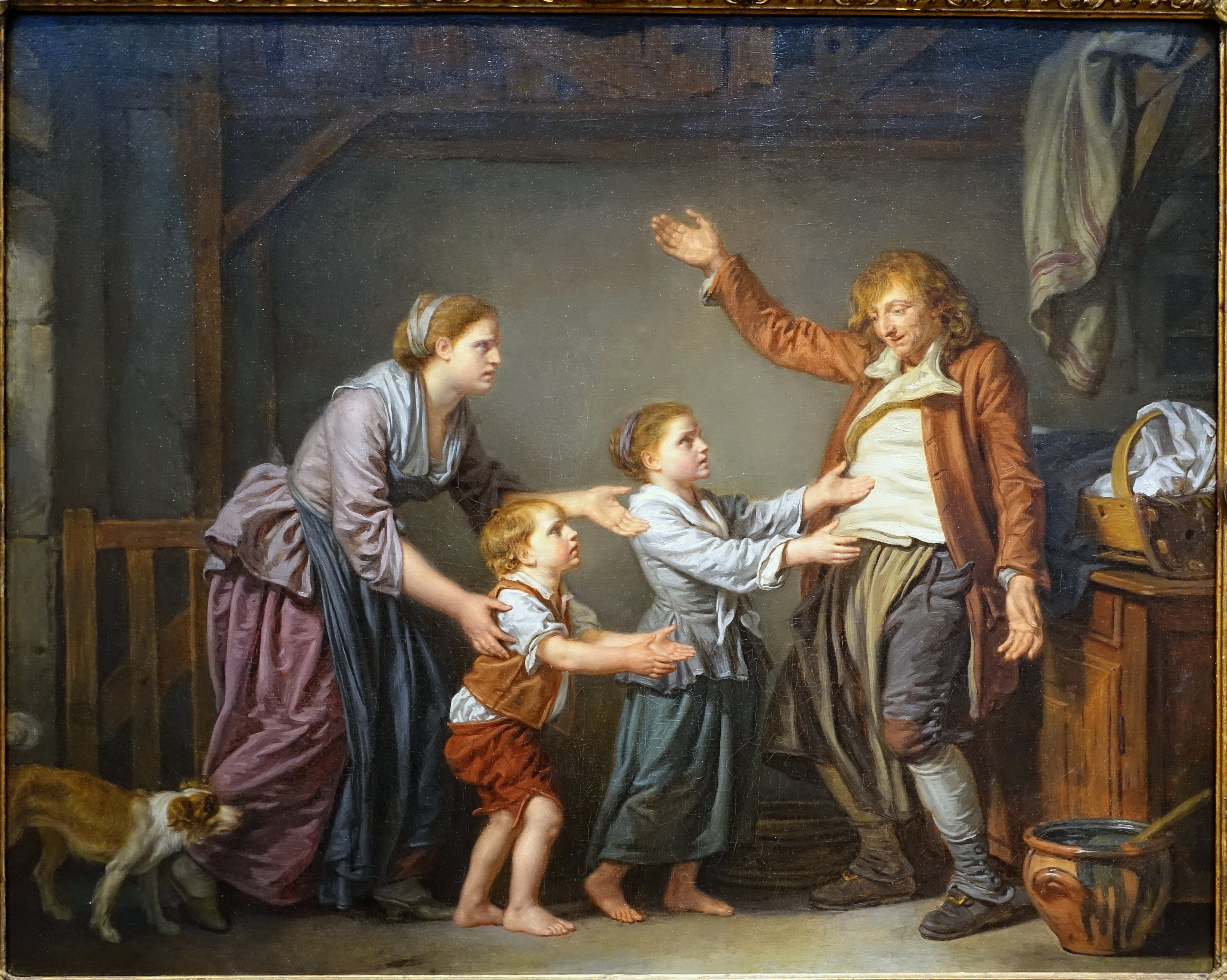 Le retour de l’ivrogne - Jean-Baptiste Greuze - Alpha Reproduction