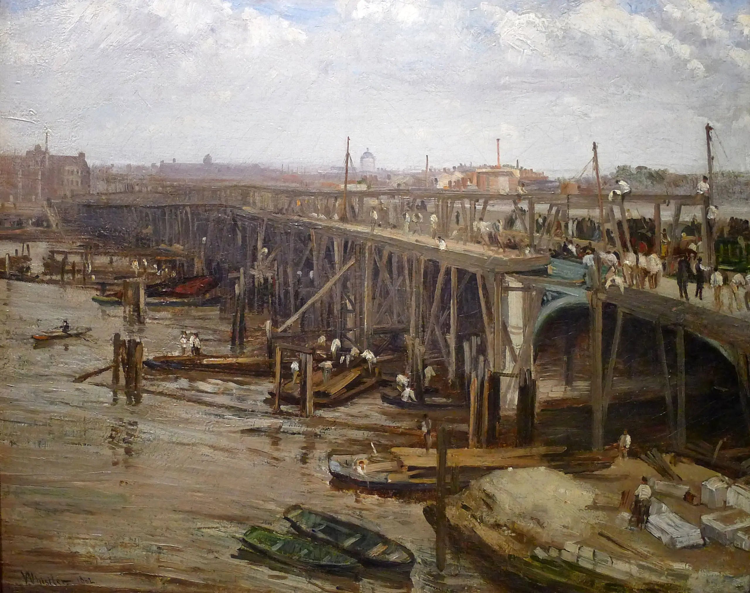 Reproduction du tableau « Le dernier du vieux Westminster - James Abbott McNeill Whistler » par Alpha Reproduction en peinture à l’huile