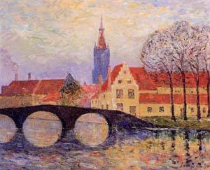 Le Pont Leguenay à Bruges - Maxime Maufra - Alpha Reproduction