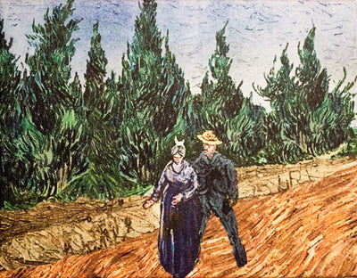 Reproduction du tableau « Les Amants : Le Jardin du Poète IV - Vincent van Gogh » par Alpha Reproduction en peinture à l’huile