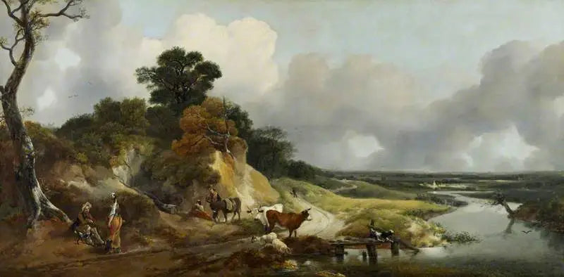 Paysage avec vue sur un village lointain - Thomas Gainsborough - Alpha Reproduction