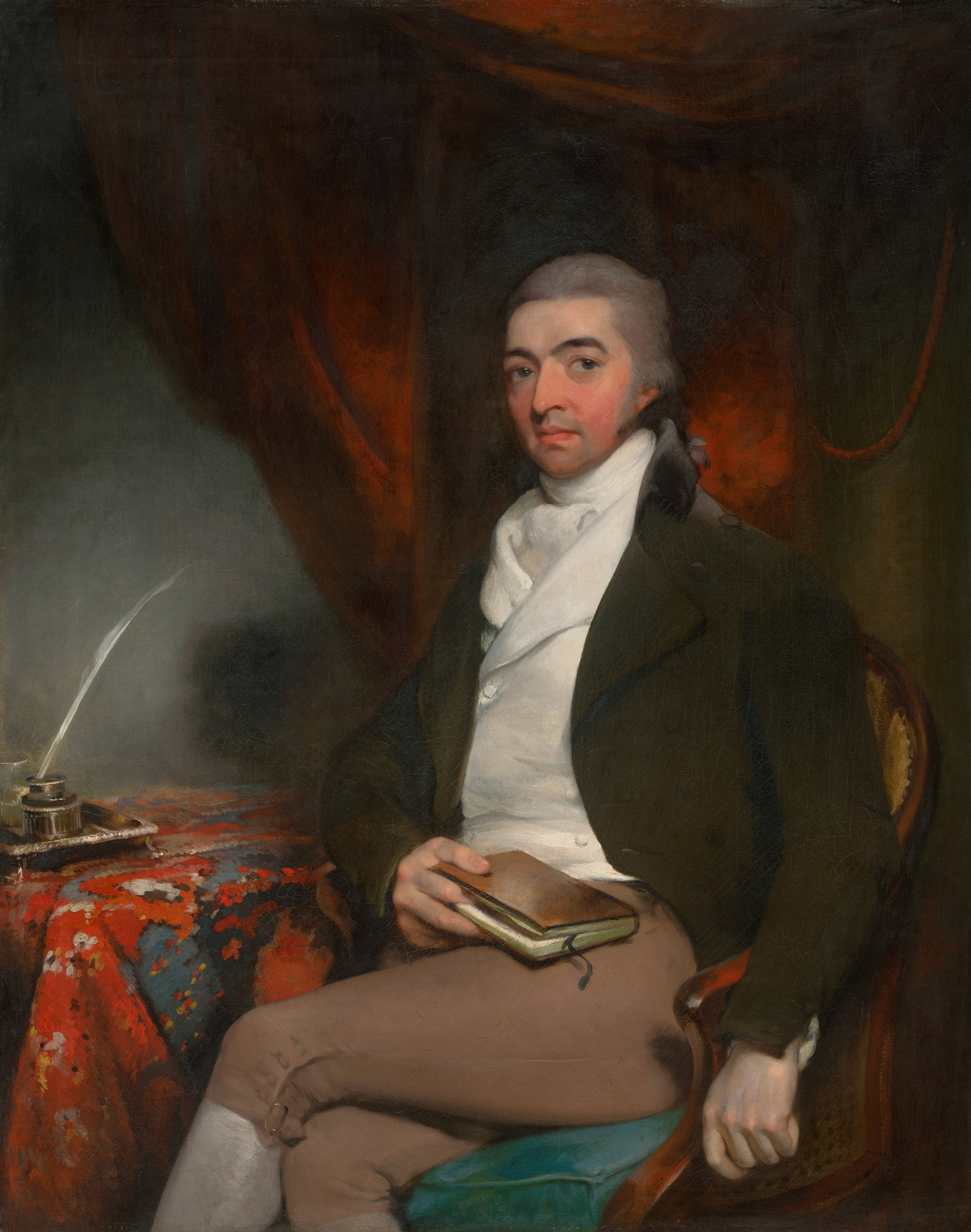 Portrait d'un homme assis avec un livre - Thomas Lawrence