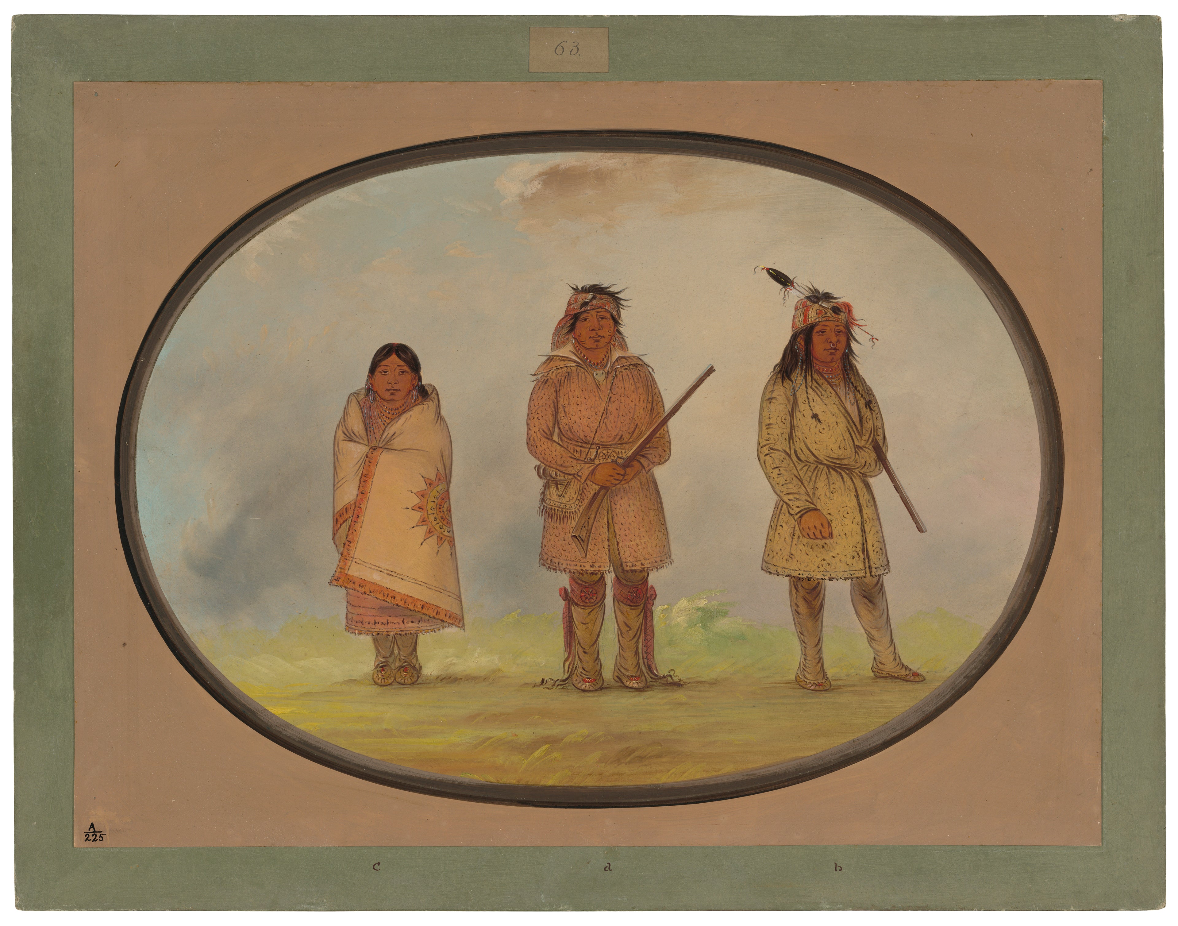 Trois Indiens Delaware - George Catlin