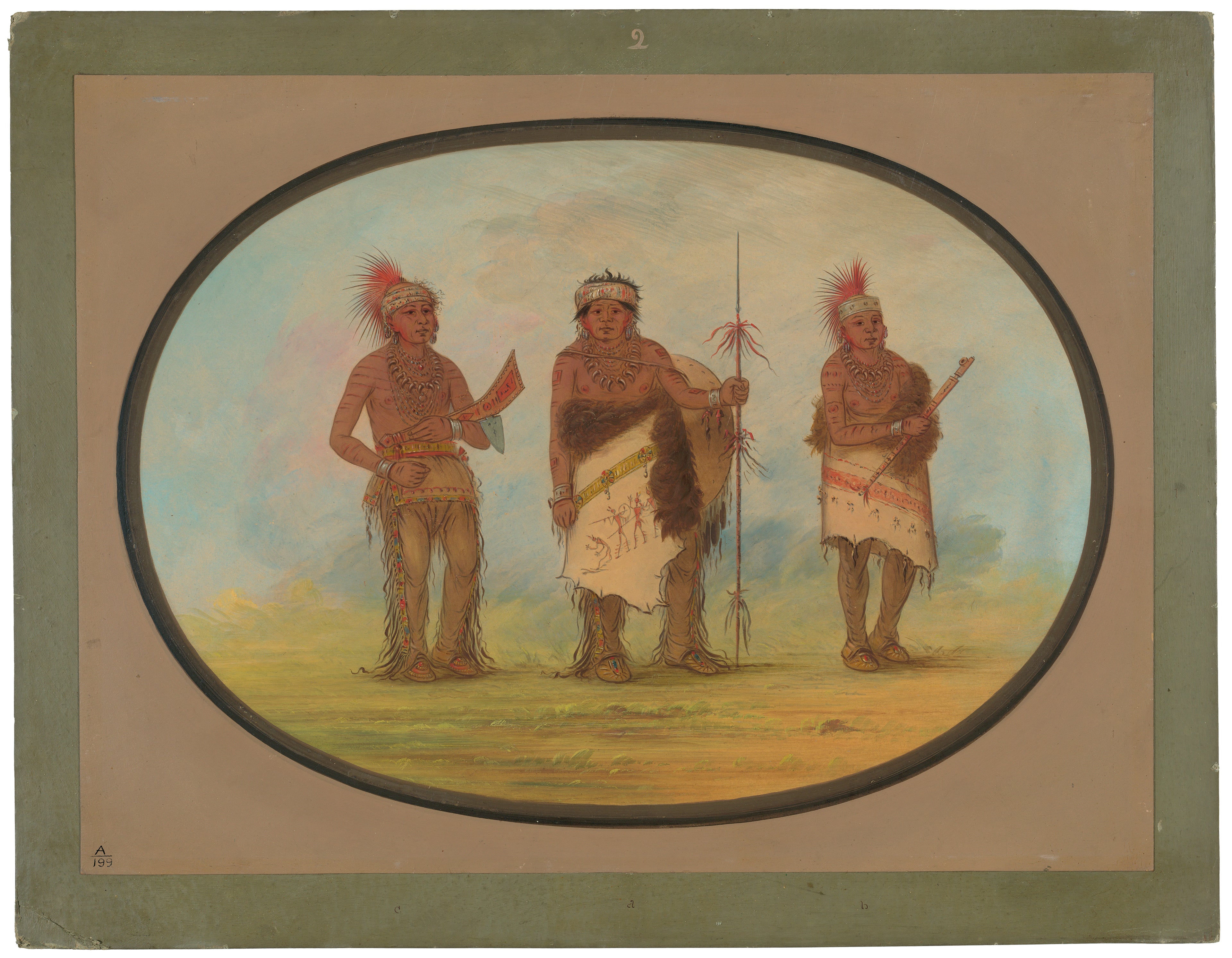 Trois Indiens de l'Iowa - George Catlin