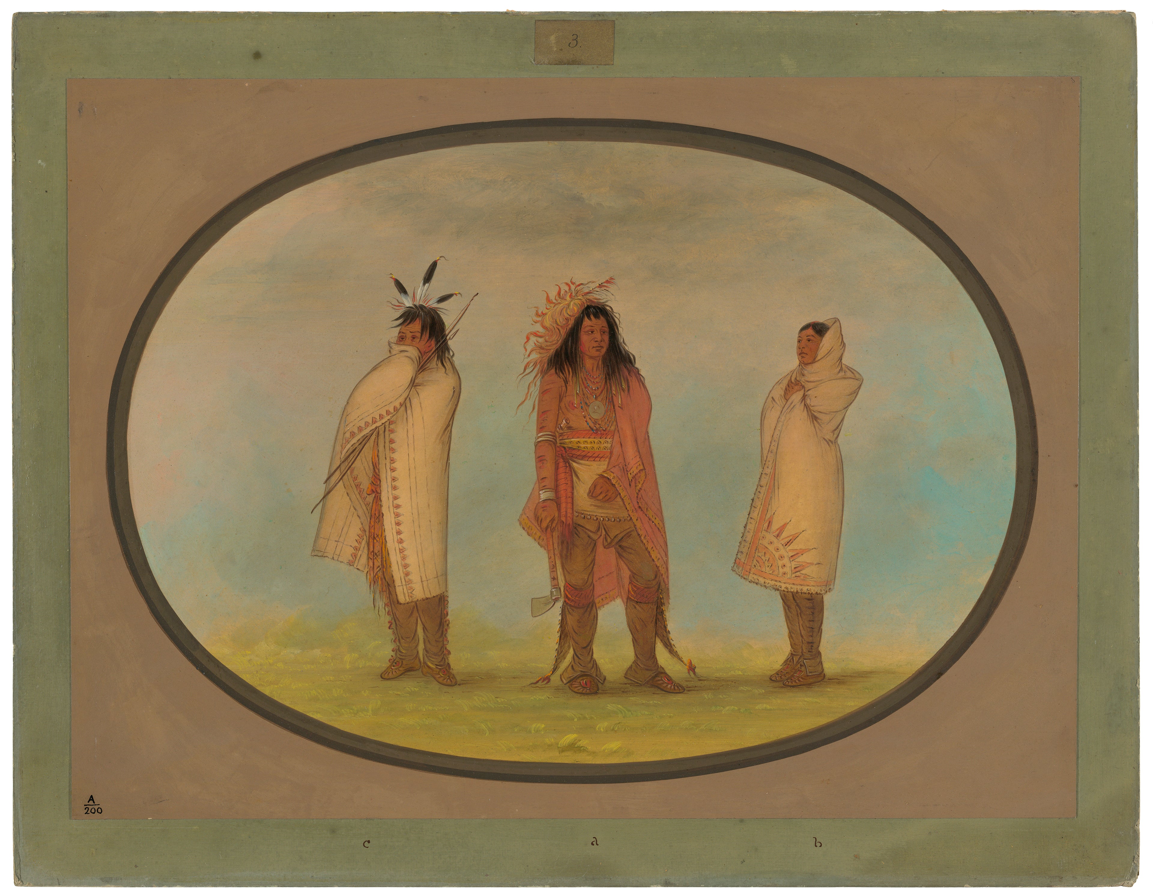 Trois Indiens Iroquois - George Catlin