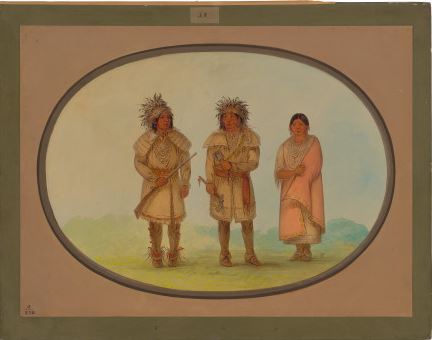 Trois Indiens Peoria - George Catlin