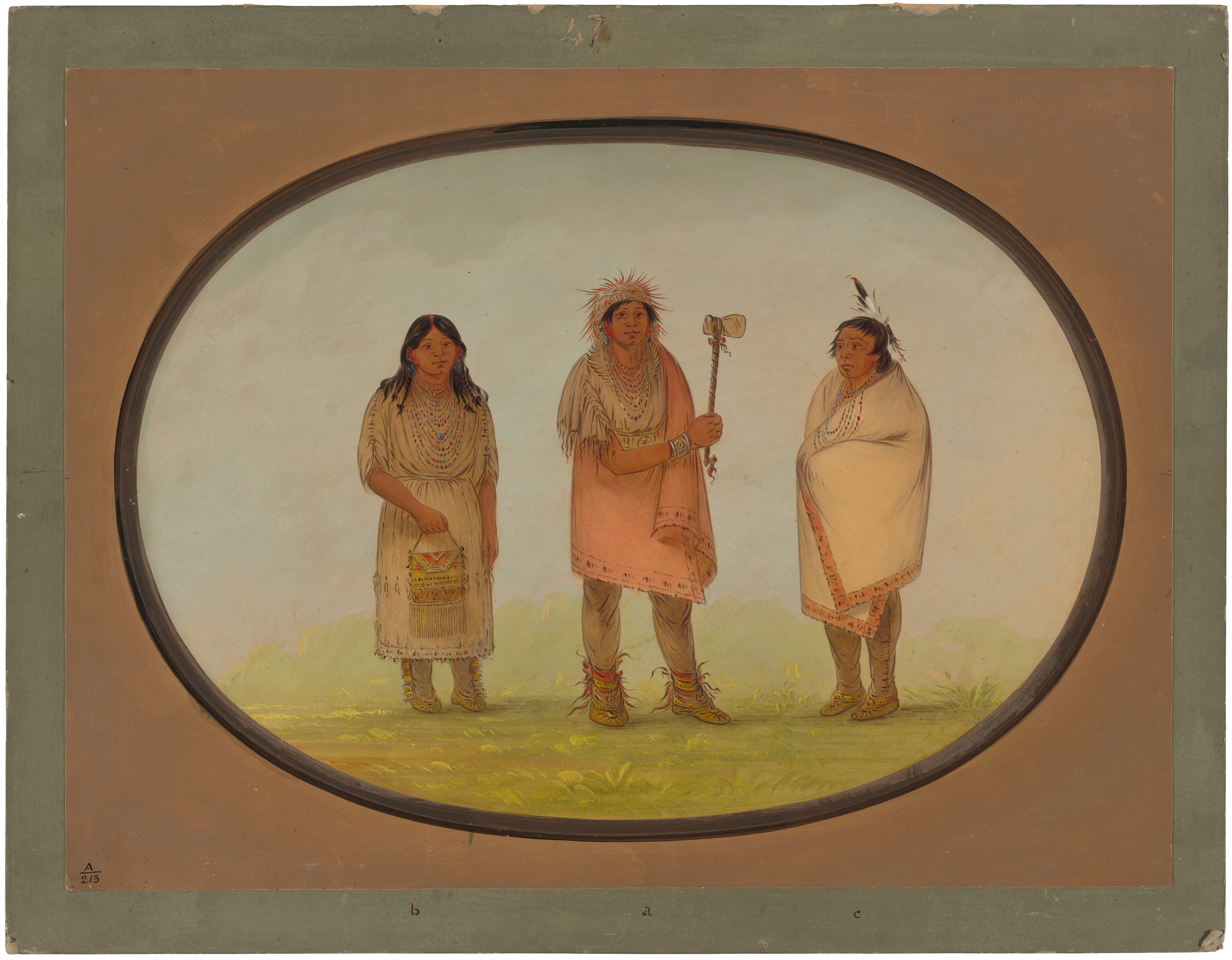 Trois Indiens Piankeshaw - George Catlin