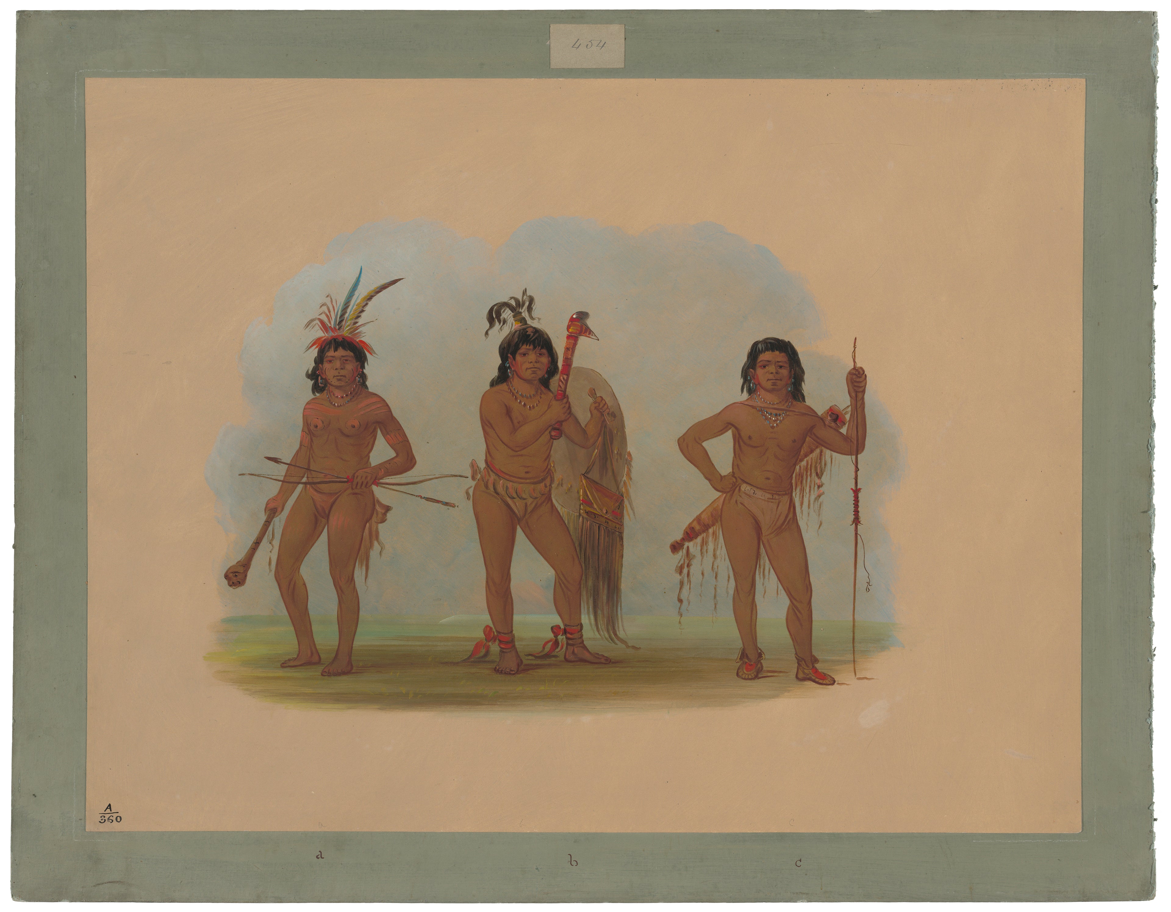 Trois Indiens Zurumati - George Catlin