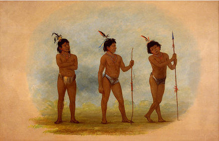 Trois enfants Auca - George Catlin