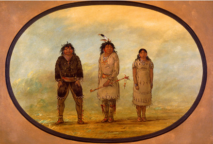 Trois Indiens Selish - George Catlin