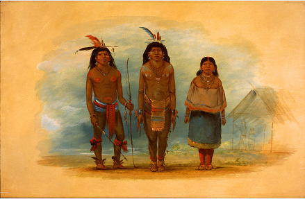 Trois Indiens Taruma - George Catlin