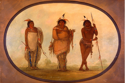 Trois Indiens Yumaya - George Catlin