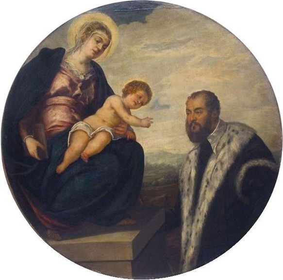 La Vierge à l'Enfant avec un sénateur - Jacopo Tintoretto