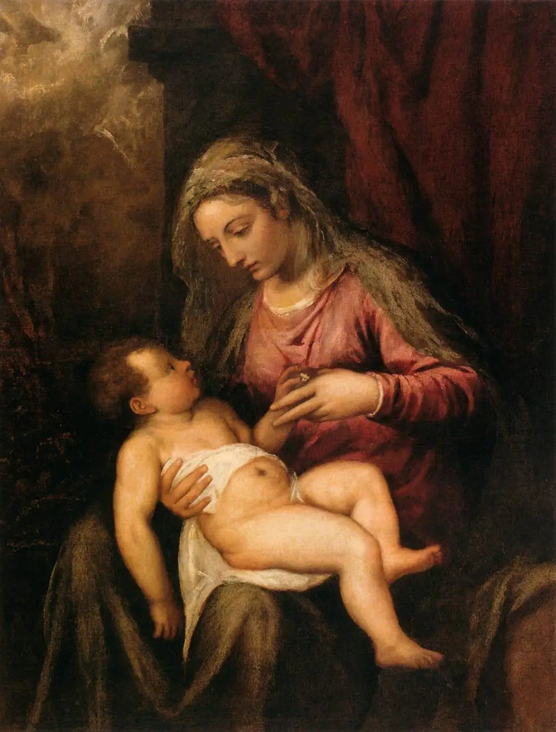 Vierge à l'Enfant - Titian
แม่พระกับพระเยซู - Titian