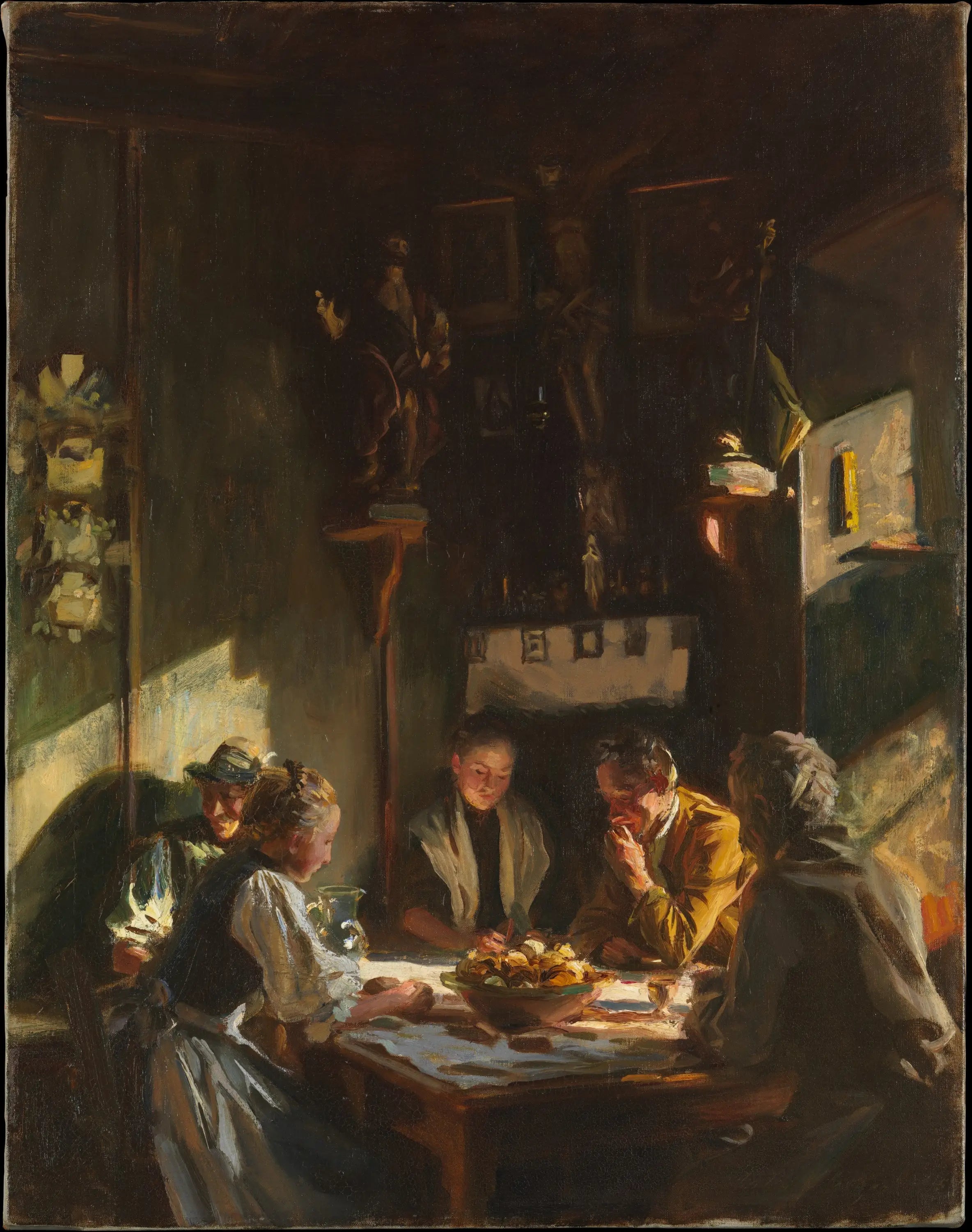 Reproduction du tableau « Intérieur tyrolien - John Singer Sargent » par Alpha Reproduction en peinture à l’huile