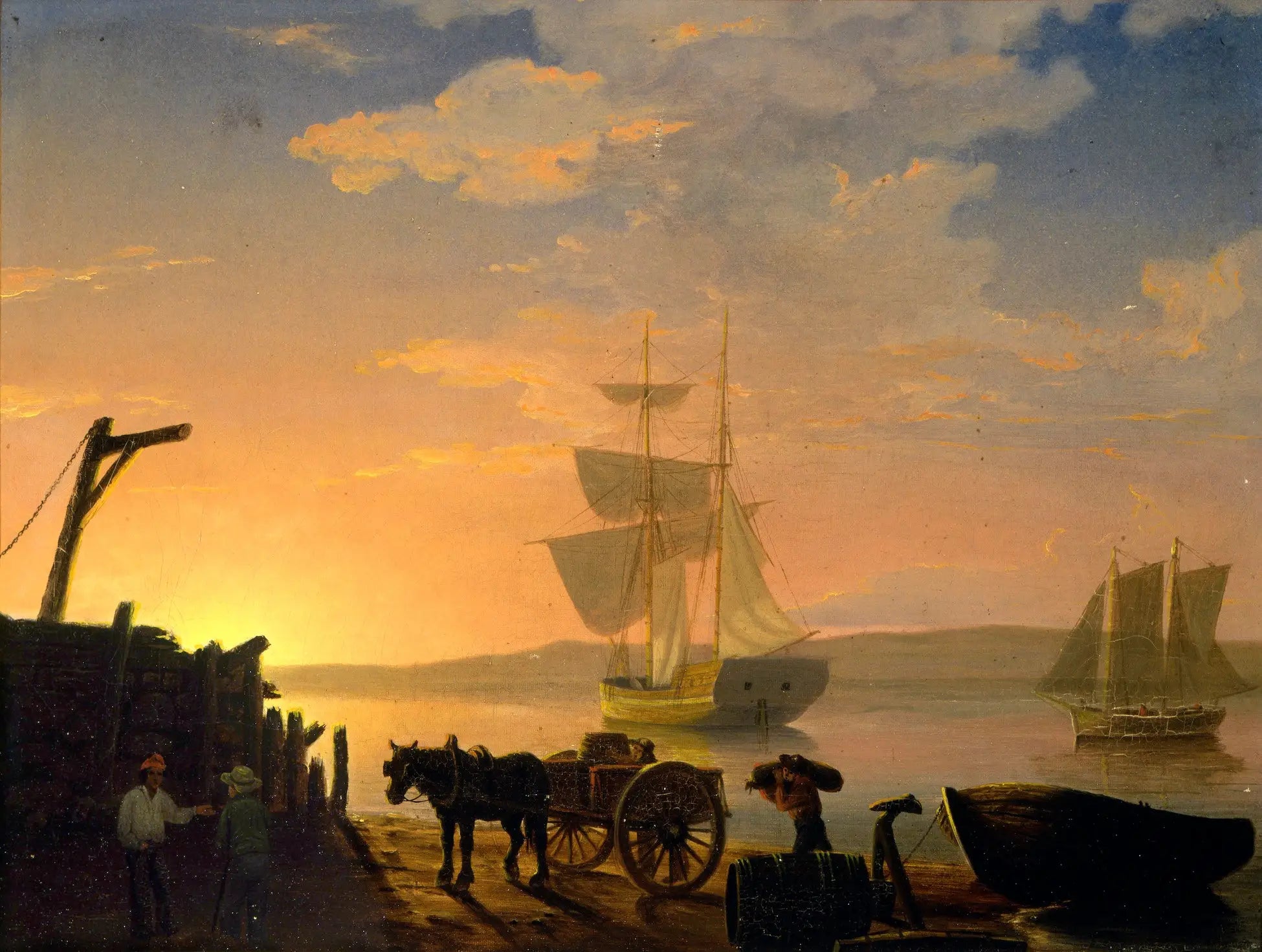 Déchargement d’un navire - Fitz Henry Lane - Alpha Reproduction