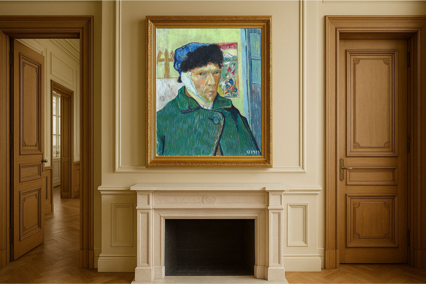 🎨 ภาพเหมือนตนเองที่หูพันผ้า – Vincent van Gogh (1889)
