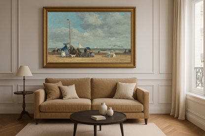 🌊 ชายหาดที่ตรูวิลล์ – Eugène Boudin (ทศวรรษ 1860)