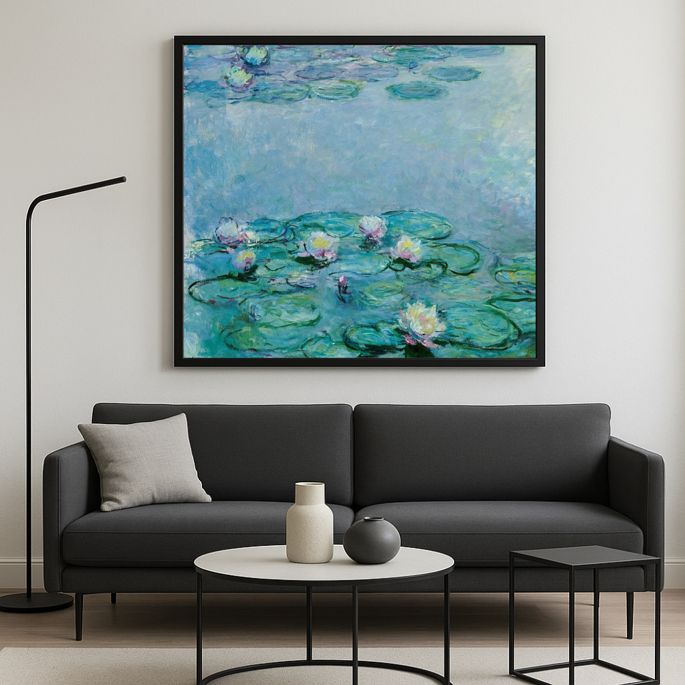 🌸 ดอกบัวสาย – รายละเอียดดอกไม้แบบใกล้ชิด, Claude Monet
