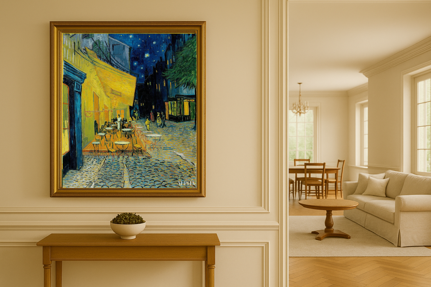 🖼️ ระเบียงร้านกาแฟในตอนเย็น – Vincent van Gogh (1888)