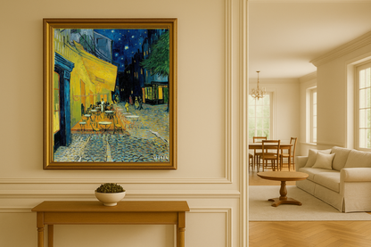 🖼️ ระเบียงร้านกาแฟในตอนเย็น – Vincent van Gogh (1888)
