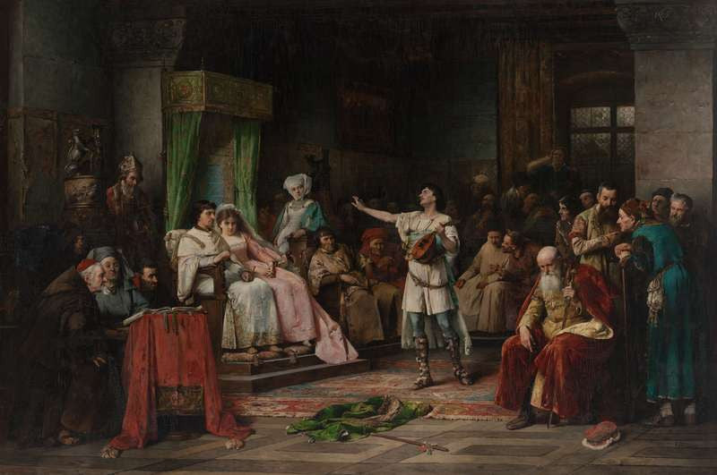 Le Chanteur de ballades, Václav Brožík, 1882