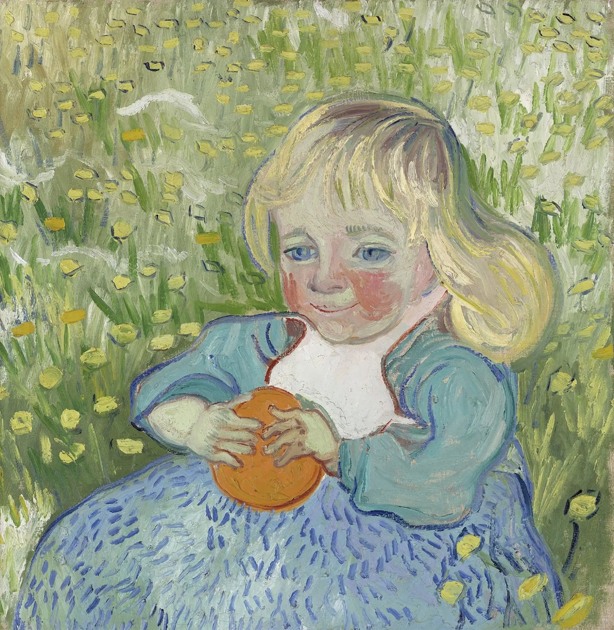 Reproduction du tableau « L'Enfant à l'orange - Vincent van Gogh » par Alpha Reproduction en peinture à l’huile