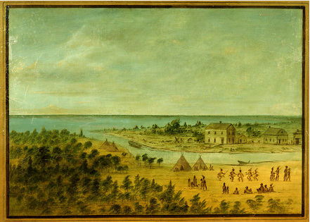 Vue de Chicago en 1837 - George Catlin
