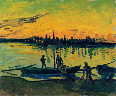 Reproduction du tableau « Les dockers à Arles - Vincent van Gogh » par Alpha Reproduction en peinture à l’huile
