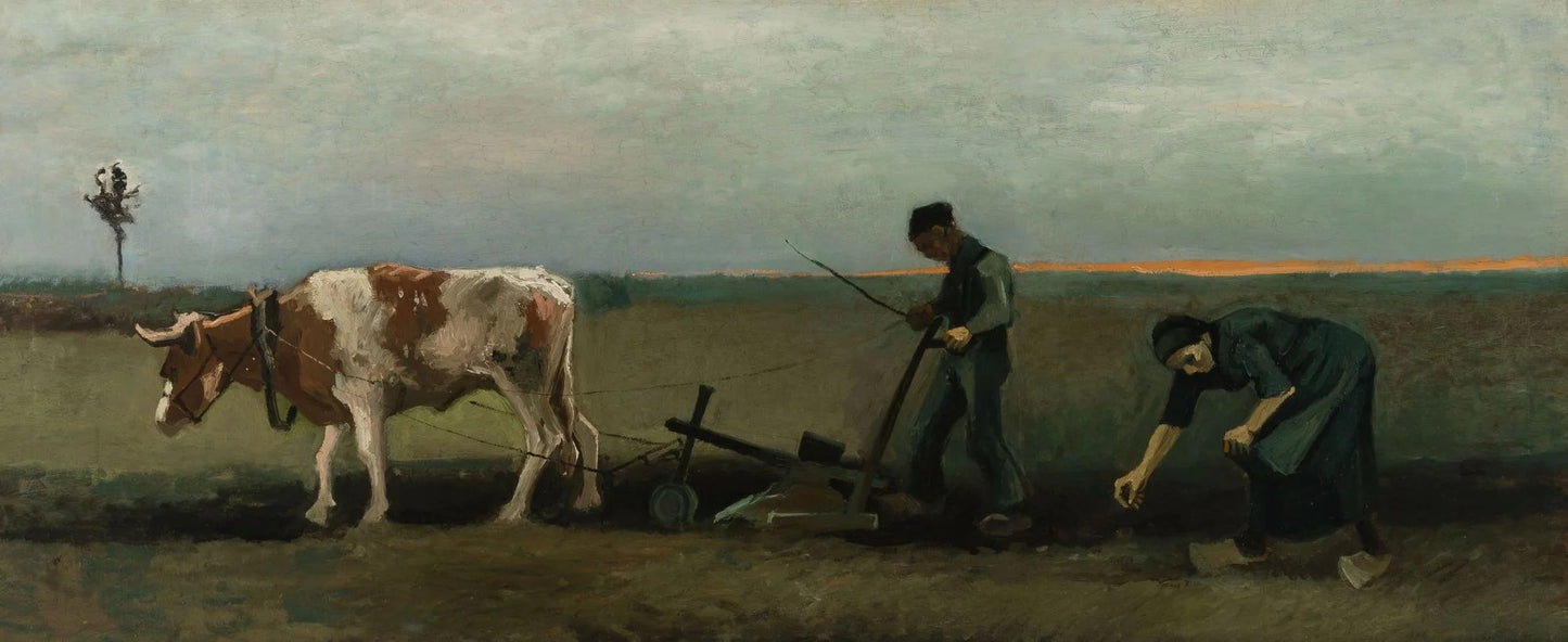 Reproduction du tableau « Plantation de pommes de terre - Vincent van Gogh » par Alpha Reproduction en peinture à l’huile
