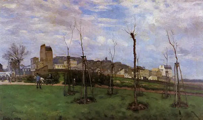 Reproduction du tableau « Vue de Montmartre, depuis la Cité des Fleurs aux Batignolles - Alfred Sisley » par Alpha Reproduction en peinture à l’huile