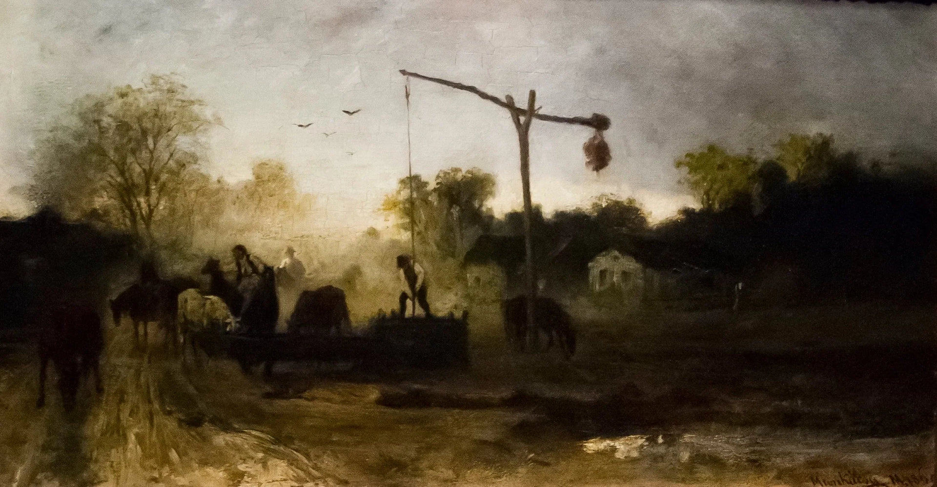 À l'abreuvoir - Mihály Munkácsy image 1 tableau peint à l’huile sur toile
