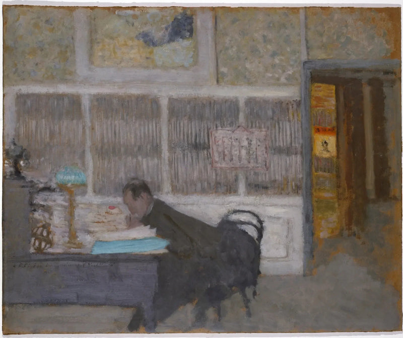 ภาพเหมือนในห้องล้างสี (Portrait de Félix Fénéon) - Édouard Vuillard