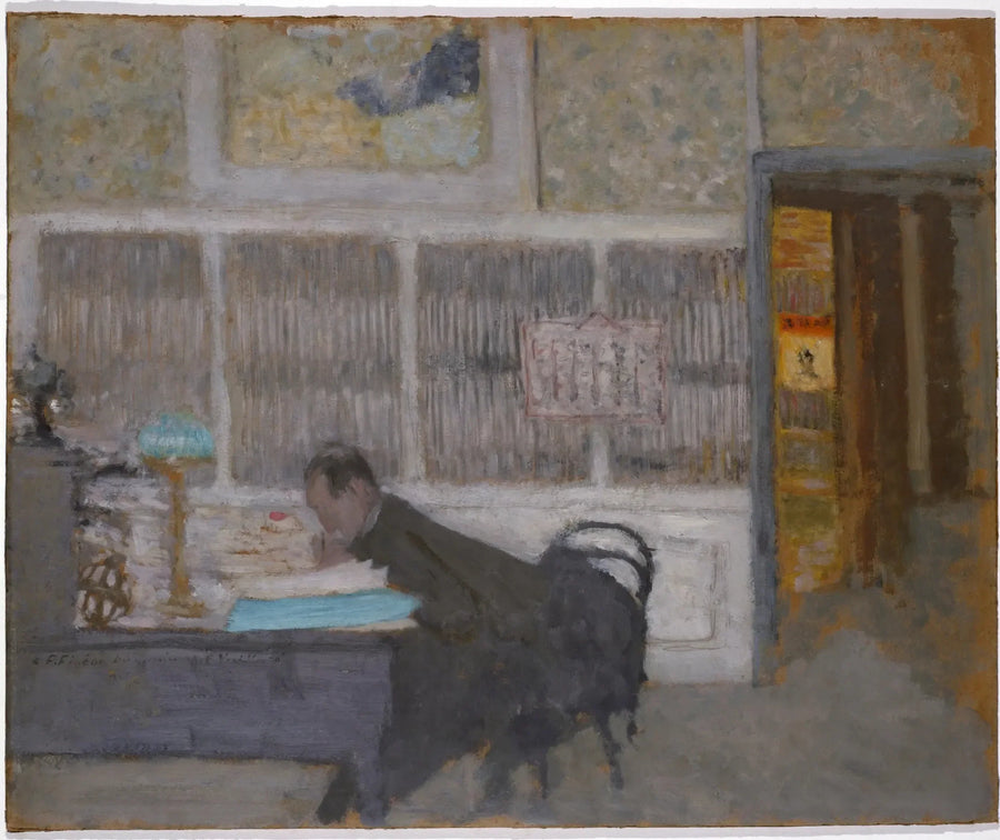 ภาพเหมือนในห้องล้างสี (Portrait de Félix Fénéon) - Édouard Vuillard